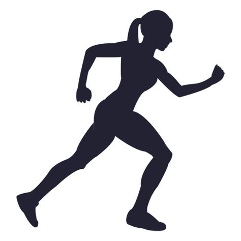 Diseño De Silueta De Mujer Corriendo Descargar Pngsvg Transparente