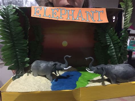 African Elephant Habitat Diorama