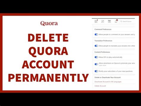 How To Delete Quora Account Permanently Close Quora Account From