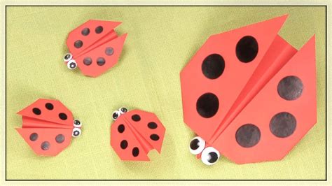 Origami Ladybug 🐞 Ladybird The Easiest Origami In The World Tutorial