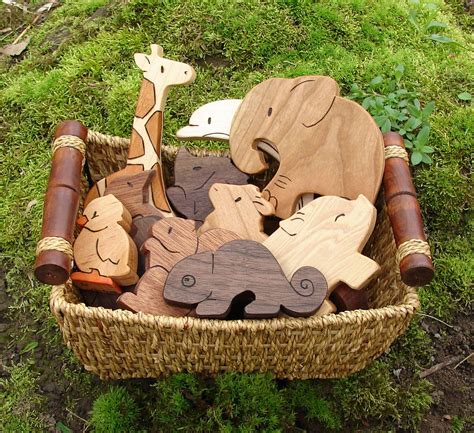 Pick Any Four Wooden Toy Animals Wood Toys All Natural Teethers And