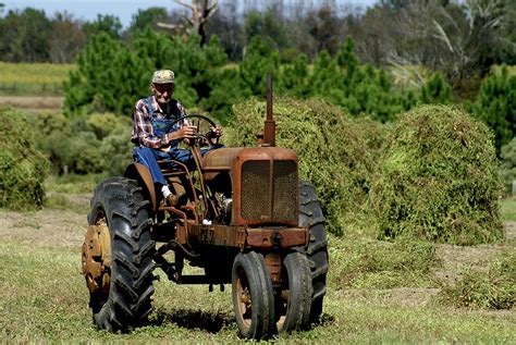 Old Farmer In Field On Tractor Photograph By Danny Jones Pixels