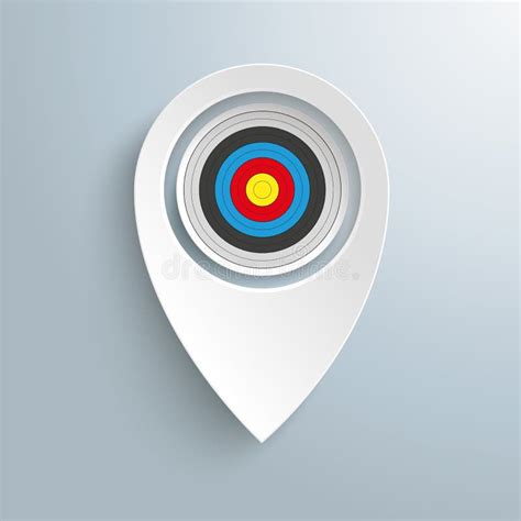 White Location Marker Target Stock Vector Illustration Of Target