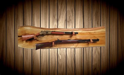 rustic gold 2 place gun rack knotty cedar wall display rifle shotgun hunting decor t free