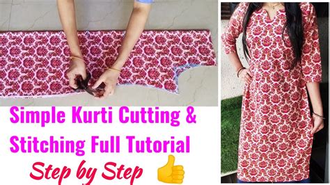 Kurti Cutting And Stitching Step By Step Kurtisuitkameez Cutting And Stitching Full Tutorial