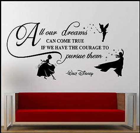 Discover everything about it right here. Disney vinyl decal quote: All of our dreams can come true if