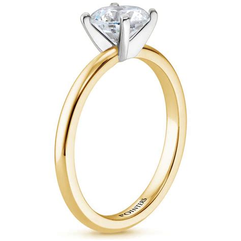 K Yellow Gold Lyra Comfort Fit Engagement Ring Pointers Jewellers Fine Jewelry Retailer In
