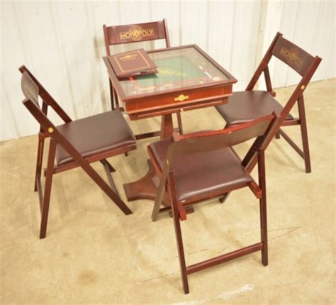 Franklin Mint Monopoly Game With Table And 4 Chairs