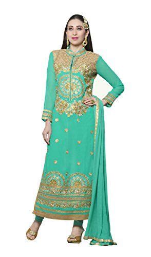 Apc Ladyline Partywear Maslin Silk Embroidered Salwar Kameez Suit