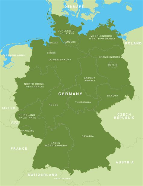 Map Of Germany German States Bundesländer Maproom