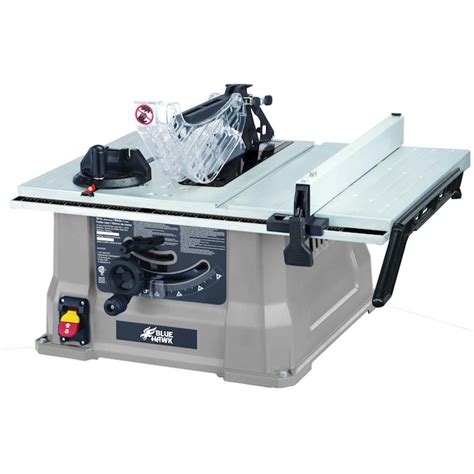 Blue Hawk 10 In Carbide Tipped Blade 15 Amp Portable Benchtop Table Saw