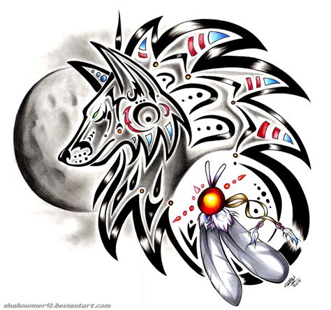 Tribal Wolf By Shadowmer92 On Deviantart