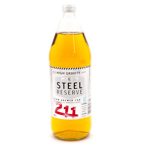 Steel Reserve 211 High Gravity Lager 40oz Bottle Beer Wine And Liquor Delivered To Your