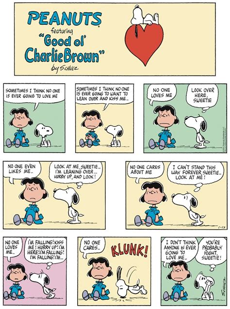 peanuts by charles schulz for january 13 2019 snoopy comics snoopy funny
