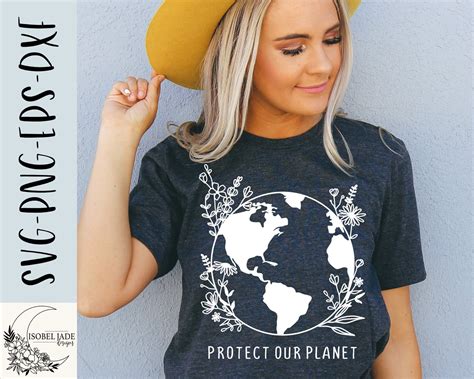 Protect Our Planet Svg Globe Svg Wildflower Svg Floral Etsy Australia