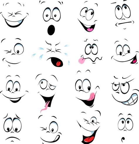 Cartoon Faces ⬇ Vector Image By © Iraidka Vector Stock 6018052