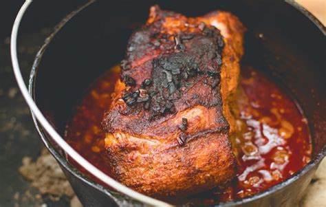 Set the meat on a rack set into a roasting pan. Dutch Oven Pulled Pork | Edible New Hampshire