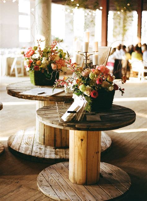 Rustic wedding gift table ideas. old factory pieces used as wedding decor | Photography by ...