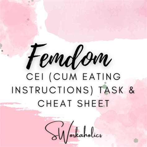 cum eating instructions etsy