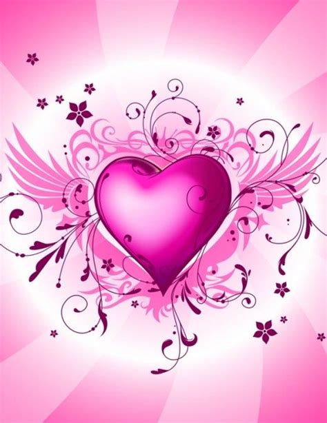 Hot Pink Heart Picture Heart Wallpaper Butterfly Wallpaper Love