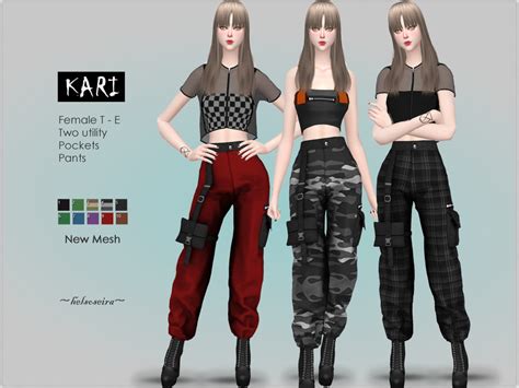Kari Industrial Cargo Pants By Helsoseira From Tsr • Sims 4 Downloads