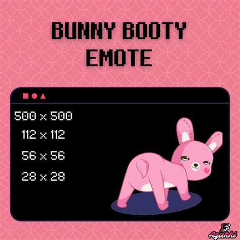 Animated Bunny Booty Emote Twerk Emote Emotes Twitch Discord