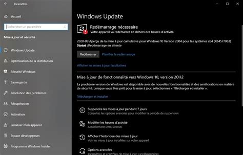 Windows 10 La Mise à Jour Kb4577063 Est Disponible Version 2004