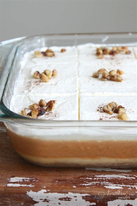 Made from egg whites and citrus juices, our version. Low Carb Layered Pumpkin Dessert | THM: S, Keto, GF - Northern Nester