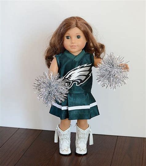 American Girl Doll Nfl Eagles Cheerleader Outfit With Pom Poms Alles