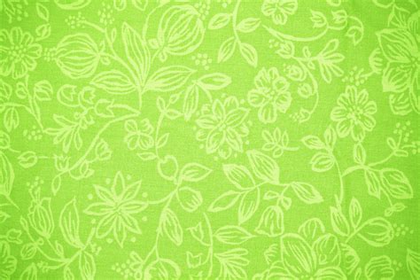 Free Download Lime Green Fabric With Floral Pattern Texture Free High