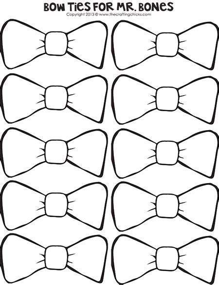 Pin The Bow Tie On Mr Bones And 11 More Halloween Printables Bow Tie