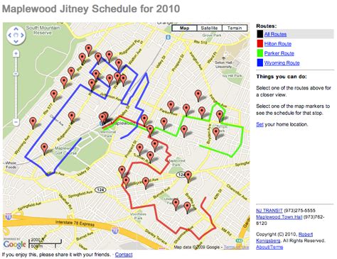Interactive Maplewood Jitney Map Maplewood Nj Patch