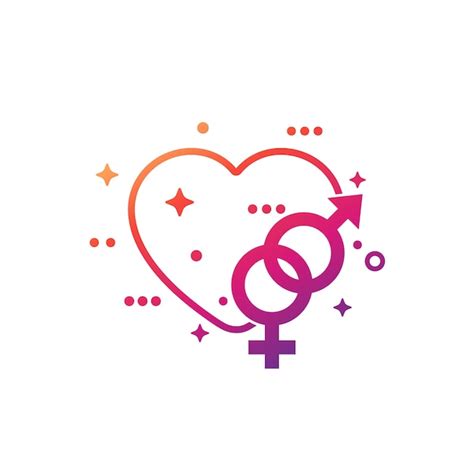 premium vector sex icon and a heart vector