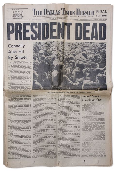 Lot Detail - JFK Assassination Newspaper -- Complete 22 November 1963 ...