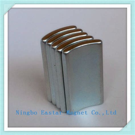 Rare Earth Permanent Curved Tile Segment Wedge Arc Magnet For Dc Motors