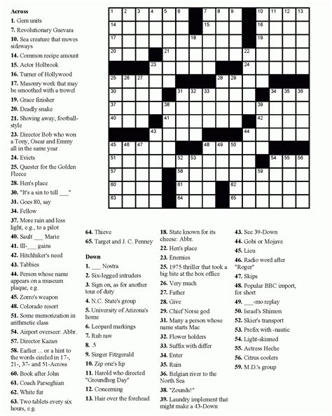 The crossword puzzles are just one of many word and number games published on the paper's website. Printable Puzzles Adults | Printable Crossword Puzzles