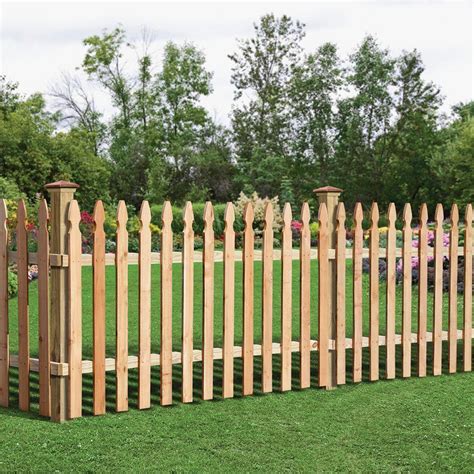 3 12 Ft X 8 Ft Cedar Spaced French Gothic Fence Panel 318736 The