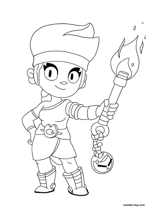 Amber Brawl Stars Coloring Pages Print A New Brawler