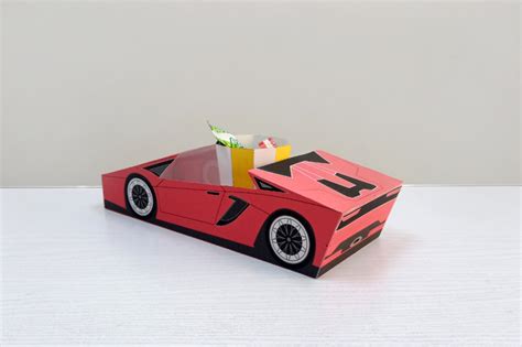 Diy Open Car Favor 3d Papercraft By Paper Amaze Thehungryjpeg