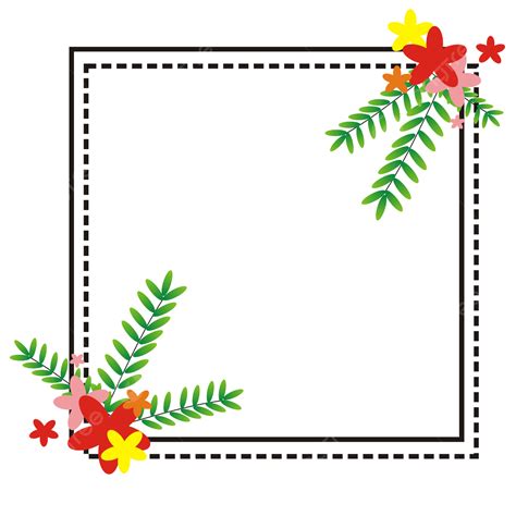 Flower And Grass Border Flowers Lace Wreath Png Transparent Image