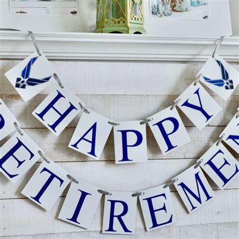 Air Force Retirement Party Decorations Happy Retirement Etsy