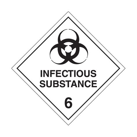 Dangerous Goods Labels Class Infectious Substance Seton Australia
