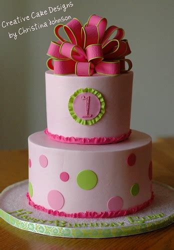 1st Birthday Cake Buttercream Cake With Fondant Details I Flickr