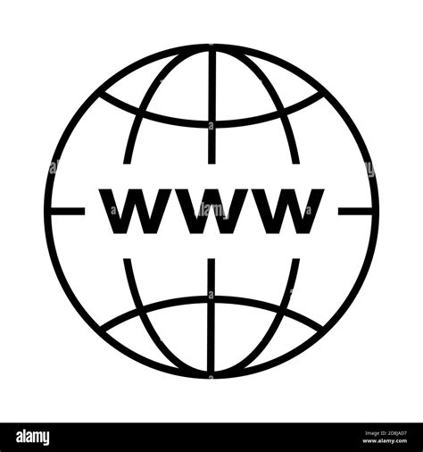 World Wide Web Ilustración Vectorial De Icono De Globo Terráqueo