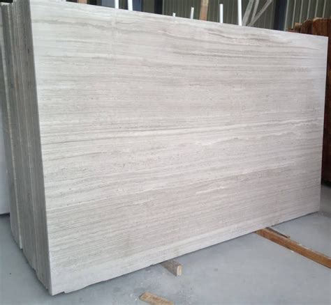 White Wood Marble Slabs Polished White Slabs