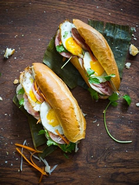 Vietnamese Banh Mi Recipe With Fried Egg White On Rice Couple