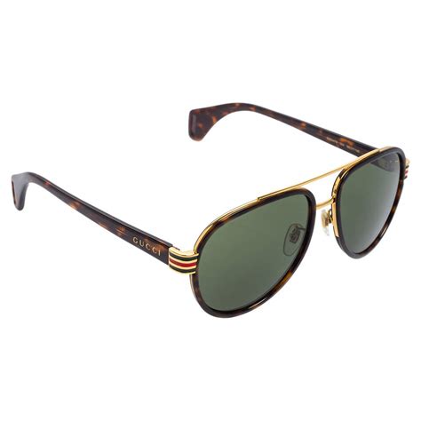 gucci green brown tortoise gg0447s aviators sunglasses gucci tlc