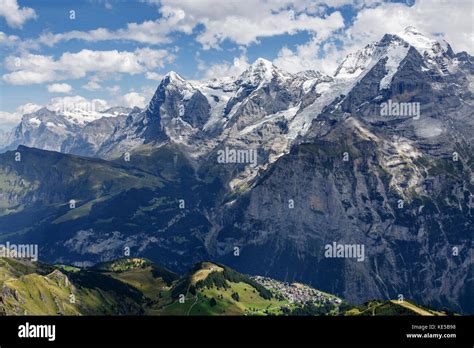 View Across The Lauterbrunnen Valley To The Eiger Mönch Jungfrau And