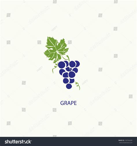 Grape Symbol Stock Vector 193764209 Shutterstock