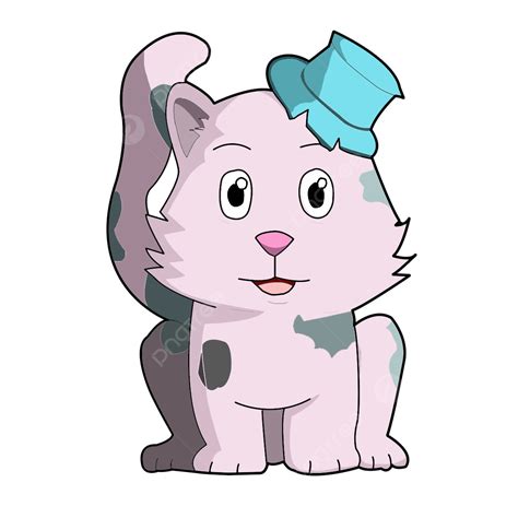 Gato Rosa Sonriéndome Png Gato Lindo Gato Gato De Dibujos Animados